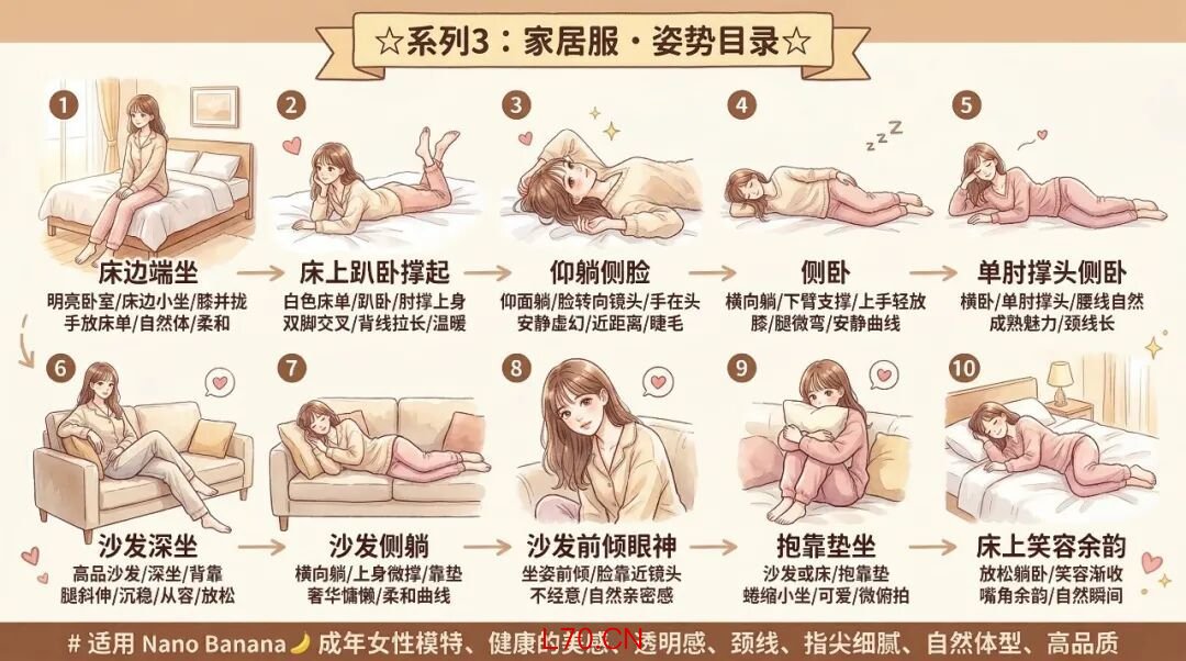 家居服姿势目录