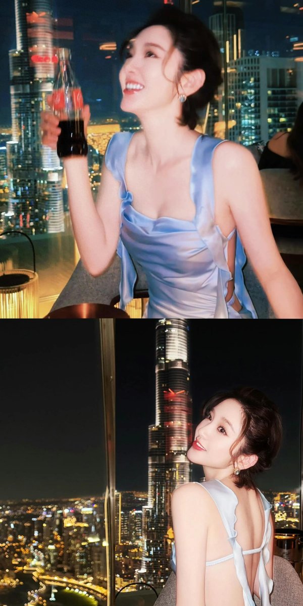 唐艺昕, 这美背好吸睛啊