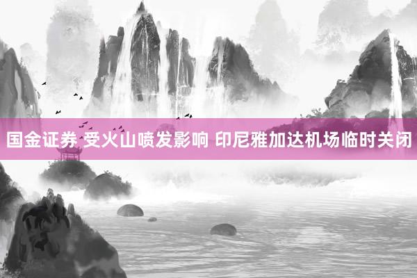 国金证券 受火山喷发影响 印尼雅加达机场临时关闭